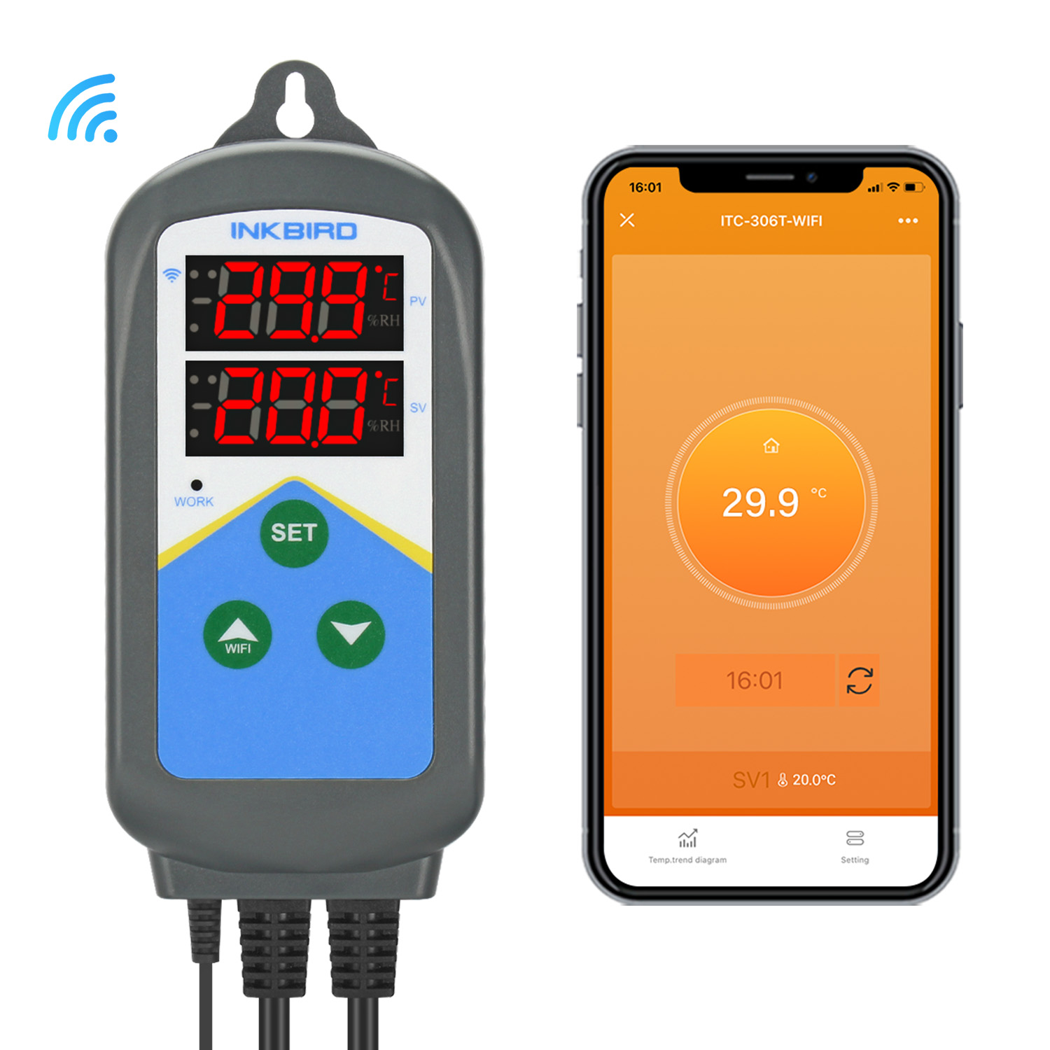 Wifi Thermostat - INKBIRD-termorregulador WIFI, termostato con temporizador de