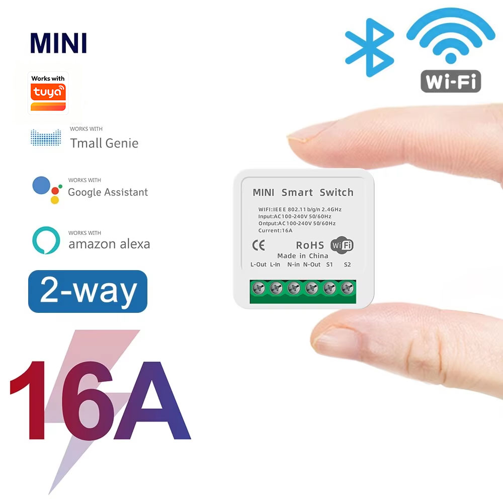 Smart Home Automation Kit - Mini Interruptor Inteligente WiFi de 16A,