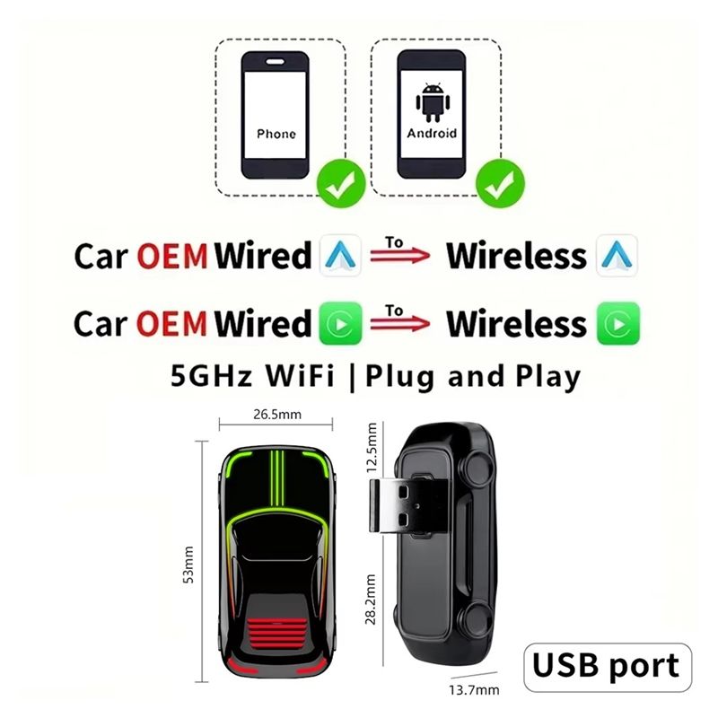 Adaptador inalámbrico Carplay  - Wifi Smart Plug reseña y precio