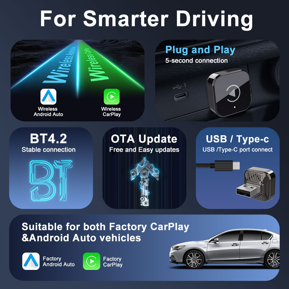 Adaptador Carplay inalámbrico  - Wifi Smart Plug reseña y precio