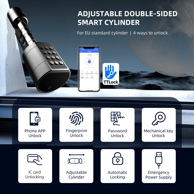 Cerradura de puerta cilíndrica - Smart Door Lock Wifi reseña y precio